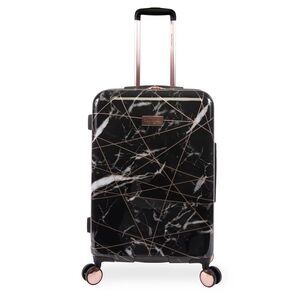 Juicy Couture Black and Gold Luggage carry On, spinner; travel bag